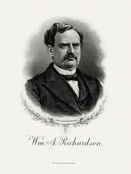 Bureau of Engraving and Printing portrait of Richardson as Secretary of the Treasury.