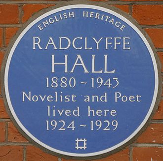 Radclyffe Hall blue plaque, 37 Holland Street Radclyffe Hall 37 Holland Street blue plaque.jpg