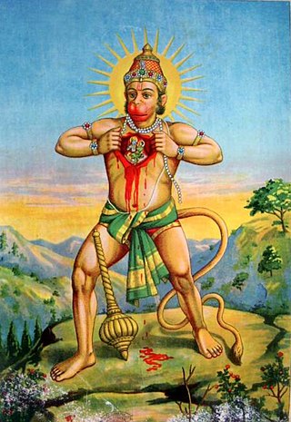 <span class="mw-page-title-main">Hanuman</span> Hindu god and a companion of the god Rama