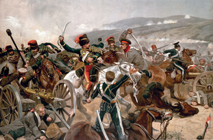 Ричард Кейтон Вудвиль. «Балаклавское сражение». 1897. Национальный музей армии, Лондон