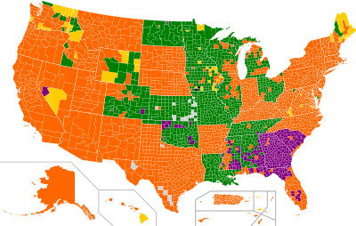 Republican Party presidential primaries results by county, 2012.svg