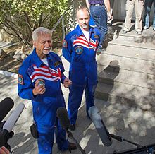 Owen with Richard, prior to his son's spaceflight Richard and Owen Garriott.jpg