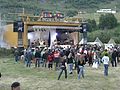 The crowd gathers to watch a rock band perform at the 2007 Riddu Riđđu festival