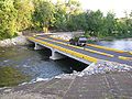 Pont-gué sur le fleuve Roanoke en Caroline du Nord (États-Unis).