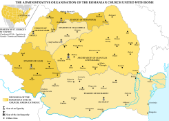 Romanian Greek-Catholic (Uniate) Church map.svg