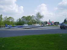 Rond-point de Boussange avec fontaines