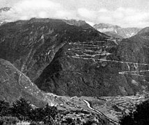 La nouvelle route de La Morte (en 1938).