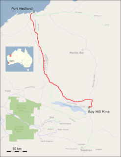 Roy Hill railway Private railway in Pilbara region of Western Australia