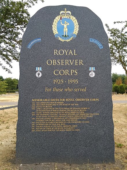ROC Memorial Stone at the National Memorial Arboretum.