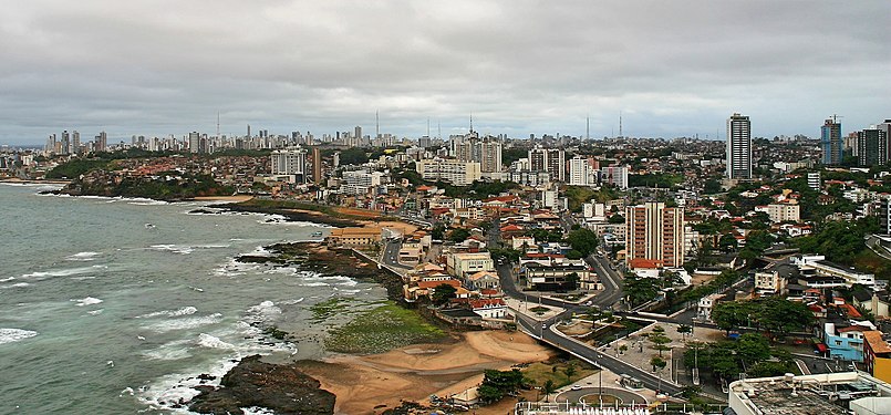 Panoramic view from Rio Vermelho, Salvador de Bahia.- Brazil