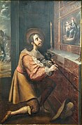 San Ignacio de Loyola ofrece sus armas a la Virgen de Montserrat (1690) de Cristóbal de Villalpando en Símbolo y Reino 01.jpg