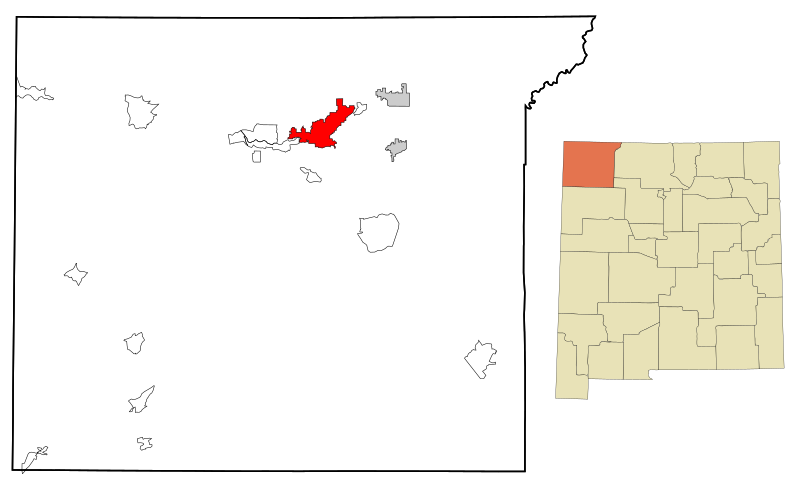 File:San Juan County New Mexico Incorporated and Unincorporated areas Farmington Highlighted.svg