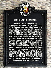 San Lazaro Hospital NHCP Historical Marker.jpg