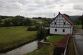 English: Half-timbered building (water mill), Am Muehlberg 10 in Hemmen, Schlitz, Hesse, Germany