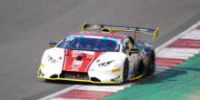 Geddie driving a Lamborghini Huracan Super Trofeo Evo in the GT Cup Championship. ScottSportLambo.png