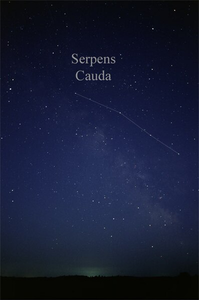 The constellation Serpens (Cauda) as it can be seen by the naked eye