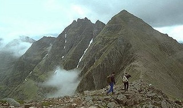 Sgurr Fiona and the Corrag Bhuidhe pinnacles on An Teallach in Wester Ross