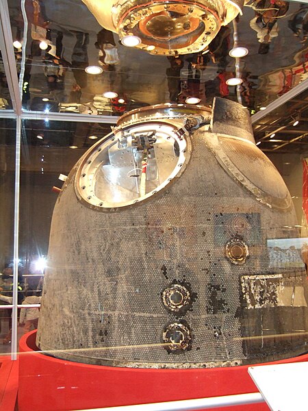 Space capsule of Shenzhou 7 at a 'homecoming' exhibition in Hong Kong