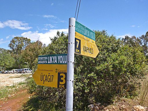 Signs at Lycian Way