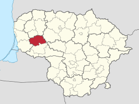 Localização do município do distrito de Šilalė