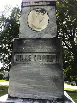 Closeup of Weybridge, Vermont monument