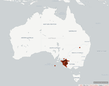 Map of Silky Mouse Sightings Silky Mouse Map.png