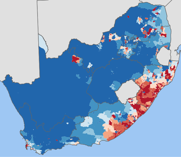 File:South Africa 2001 linguistic distribution of white people map.svg