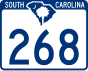 South Carolina Highway 268 marker