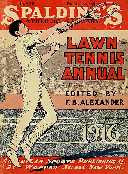 Spalding's Lawn Tennis Annual 1916 edited by Fred Alexander