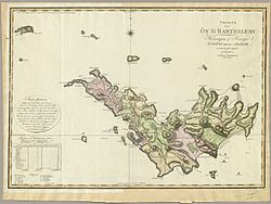 Swedish map of Saint Bartélemy, 1801.