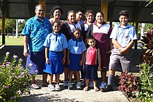 Samoan family in 2003 StateLibQld 1 245736 Hanamenn Hunt and family, one of the Samoan families living in Queensland.jpg