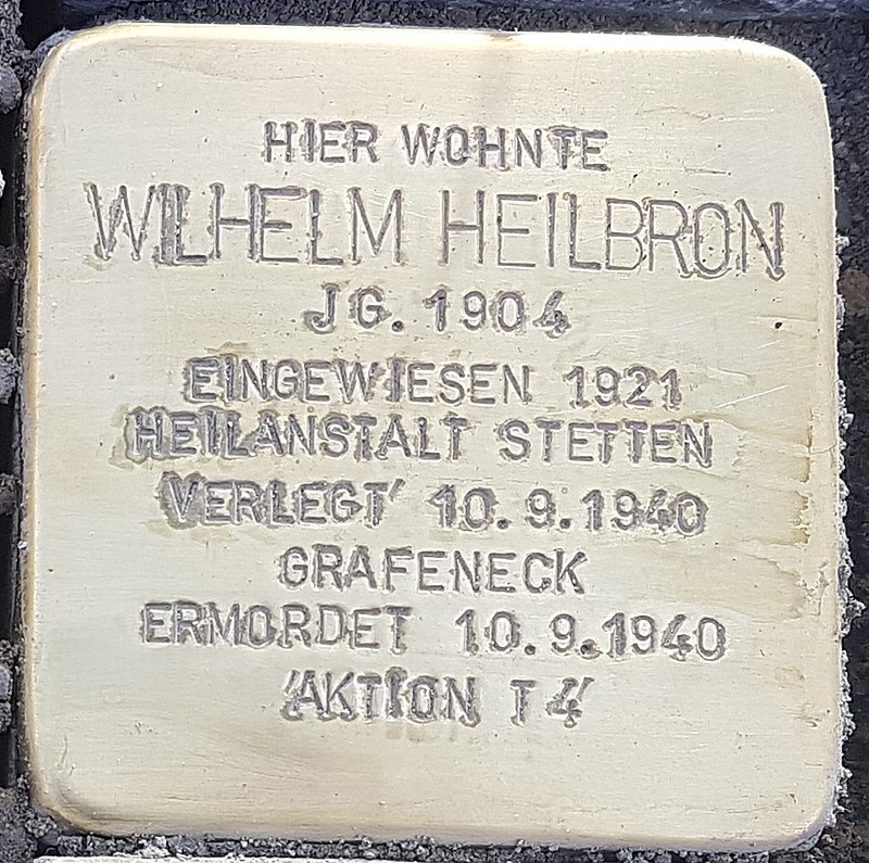 Stolperstein Aalen Wilhelm Heilbron Bahnhofstraße 18.jpg