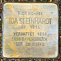 Stolperstein für Ida Steinhardt an der Hegelstraße 75 in Bremen The production, editing or release of this file was supported by the Community-Budget of Wikimedia Deutschland. To see other files made with the support of Wikimedia Deutschland, please see the category Supported by Wikimedia Deutschland. العربية ∙ বাংলা ∙ Deutsch ∙ English ∙ Esperanto ∙ français ∙ magyar ∙ Bahasa Indonesia ∙ italiano ∙ 日本語 ∙ македонски ∙ മലയാളം ∙ Bahasa Melayu ∙ Nederlands ∙ português ∙ русский ∙ slovenščina ∙ svenska ∙ українська ∙ +/−