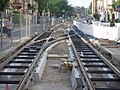 Deutsch: Gleiserneuerung in der Günterstalstr. English: Switch of rails in Günterstalstr.