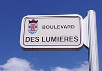 Street sign Boulevard des Lumières Belval 2020-05.jpg