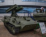 English: SAM Strela-10BM2. 10th international exhibition of arms and military machinery Milex-2021 (23-26 June 2021). Minsk, Belarus Русский: Стрела-10БМ2. 10-я международная выставка вооружения и военной техники Milex-2021 (23-26 июня 2021). Минск, Беларусь