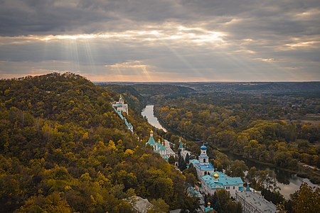 Holy Mountains Monastery (complex of the architecture monuments of national significance). Ukraine, Donetsk region, Sviatogirsk town.