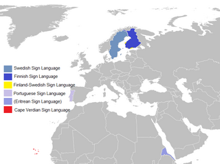 <span class="mw-page-title-main">Swedish Sign Language family</span> Language family of sign languages