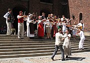 Folkmusik och dans vid Stockholms stadshus 2007.