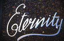 Copy of the Eternity sign Arthur Stace used to write around Sydney