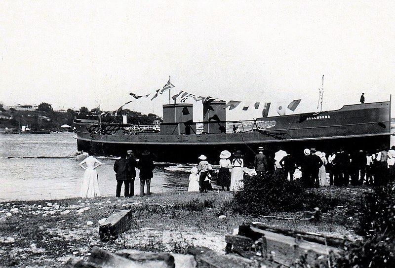 File:Sydney ferry BELLUBERA launch day.jpg