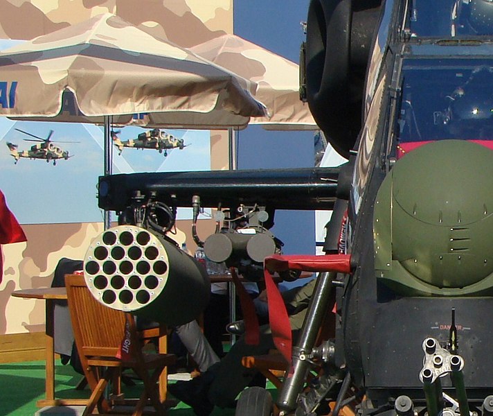 File:T129 ATAK armed with 19-Tube 70 mm rocket launcher and 2 air to air Stinger.jpg