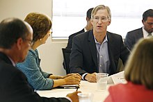 Mayor Ted Wheeler asked organizers to cancel the rally, and his attempt to revoke the permit was unsuccessful. Ted Wheeler August 2015.jpg