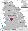 Location of the city of Tegernsee in the Miesbach district