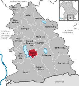 Läget för Tegernsee i Landkreis Miesbach