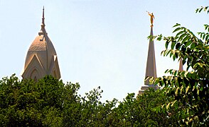 Spires of the Brigham City Tabernacle and Temple