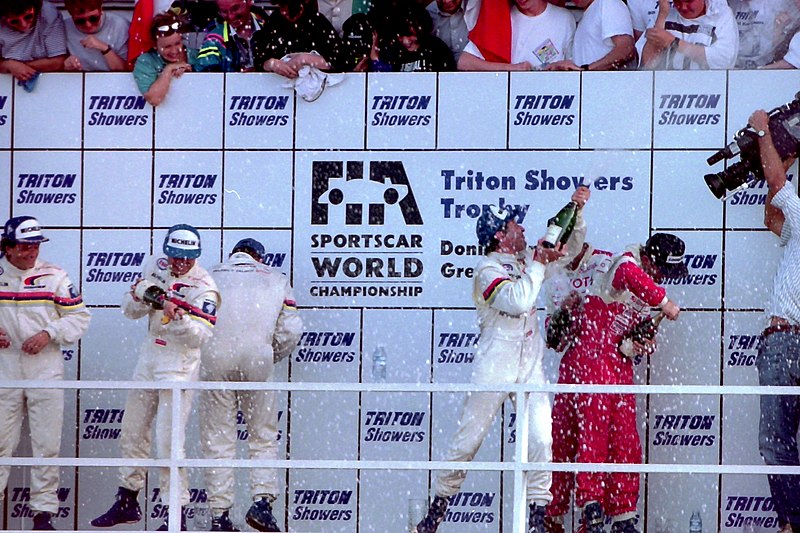 File:The podium ceremony at the 1992 SWC round at Donington (50093730511).jpg