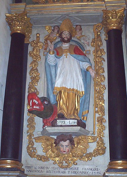 St Pol, as represented in the parish church of Saint-Thégonnec, Brittany.