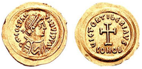 Tiberius II Constantine Tremissis.png