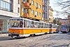 Tram in Sofia near Central mineral bath 2012 PD 033.jpg